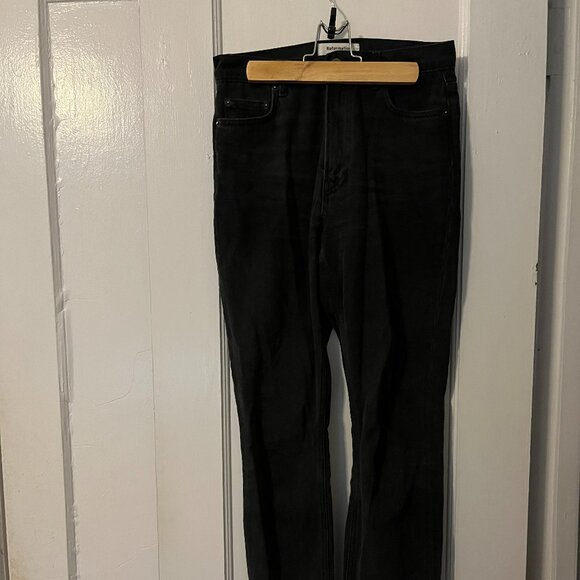 Reformation Cynthia Straight Leg Jeans in Seine (Washed Black) - Picture 5 of 6